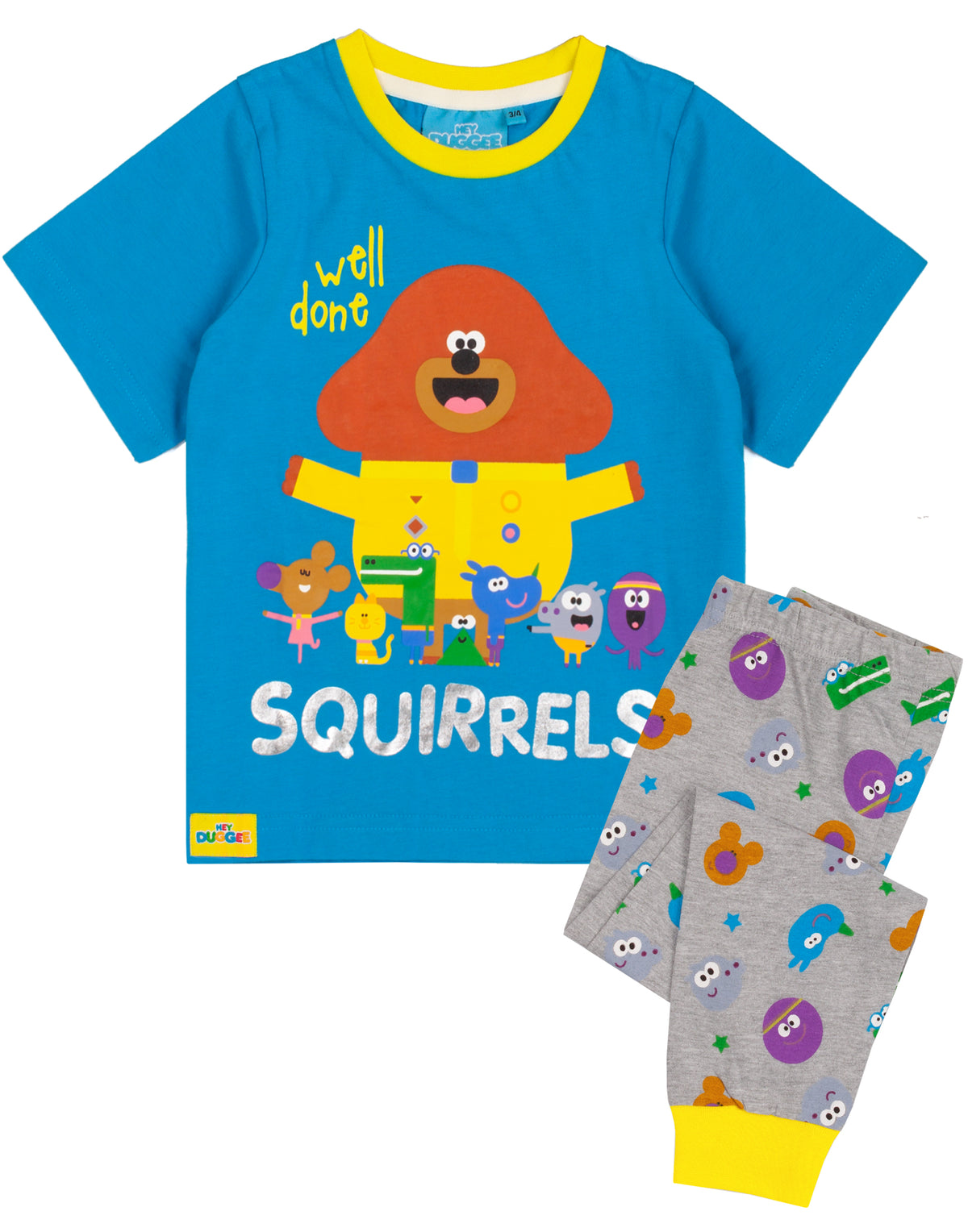 Hey Duggee Short Sleeve Long Leg Pyjama Set | Boys Blue | Official Merch