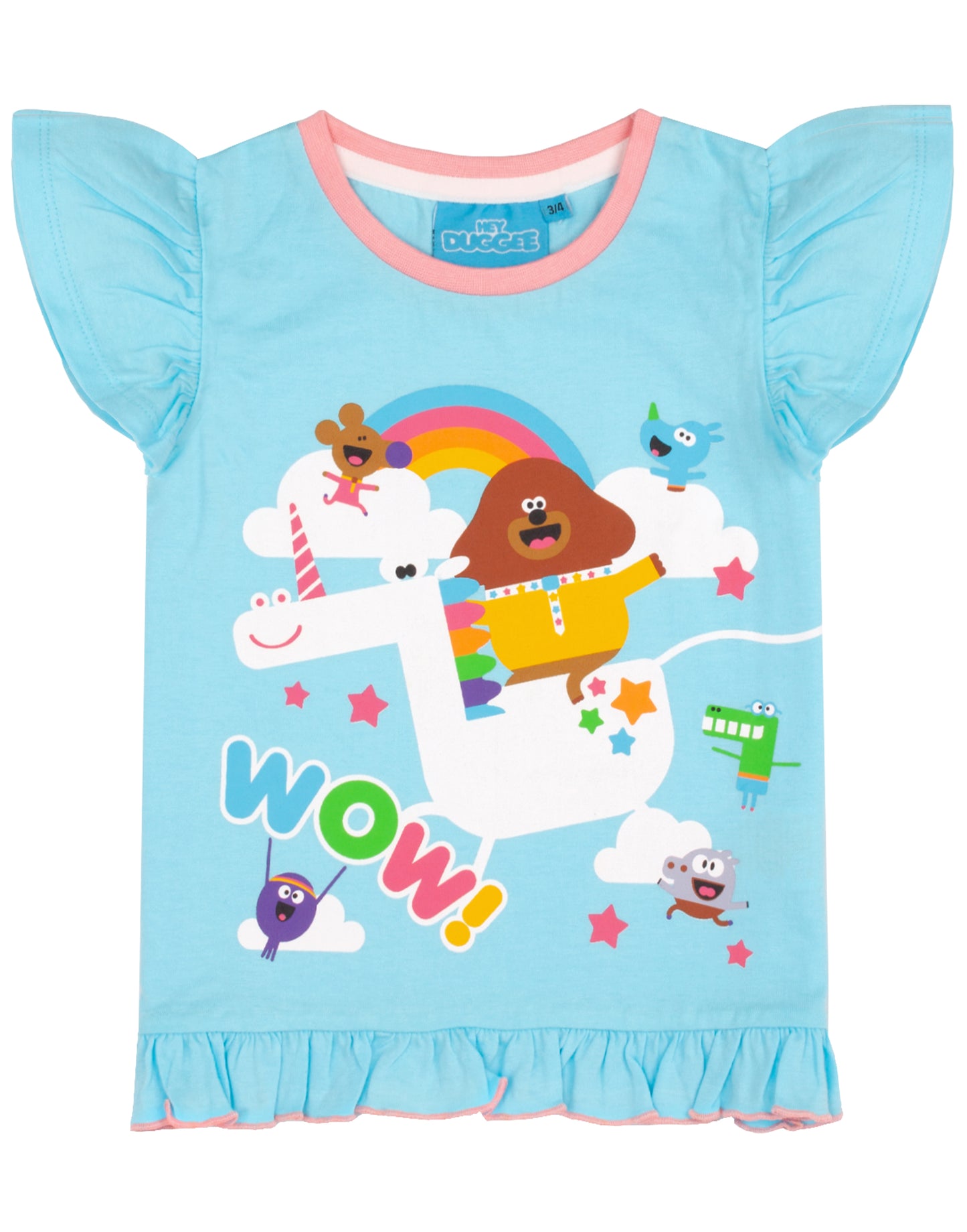 Hey Duggee Short Sleeve Long Leg Pyjama Set | Girls Blue | Official Merch
