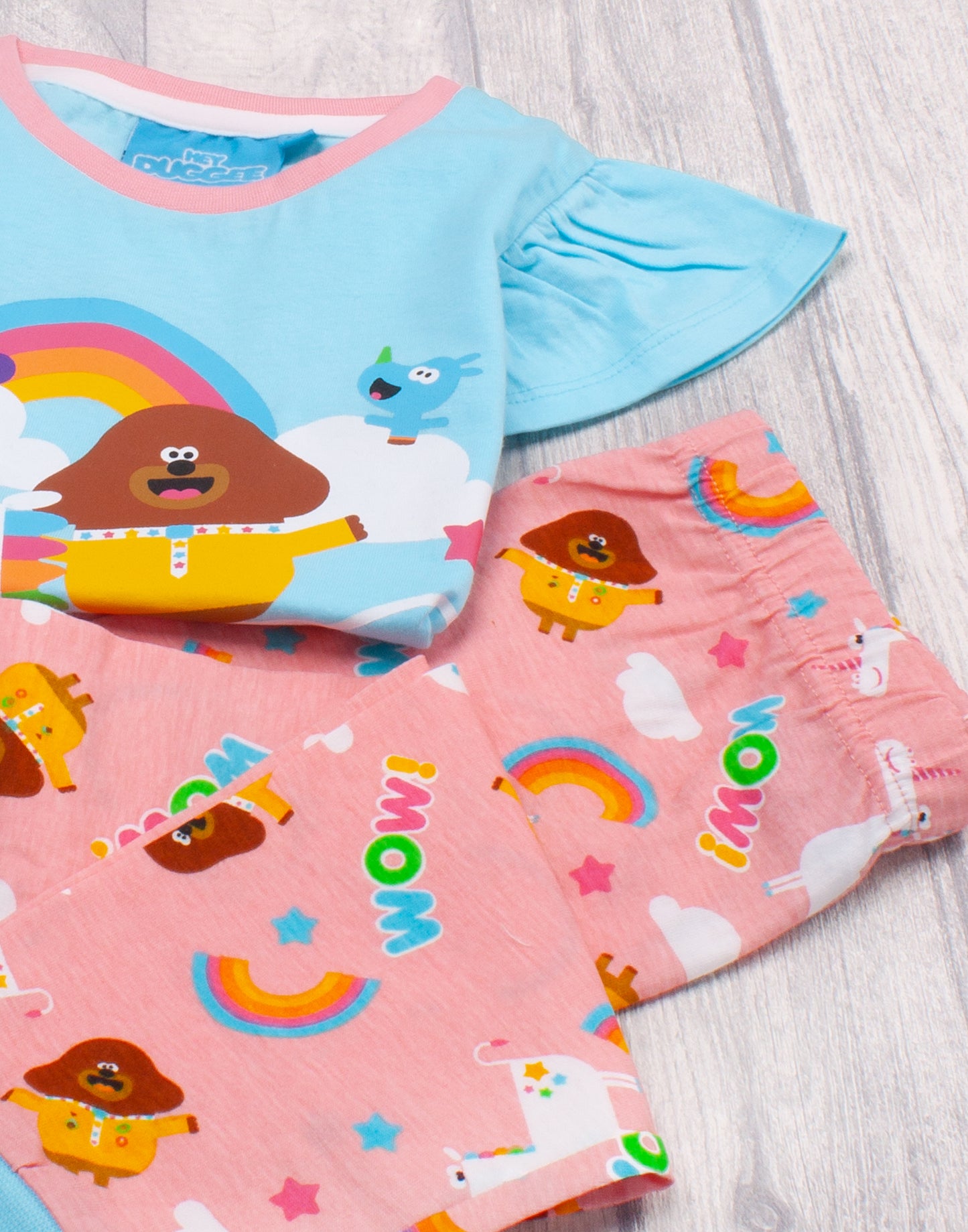 Hey Duggee Short Sleeve Long Leg Pyjama Set | Girls Blue | Official Merch
