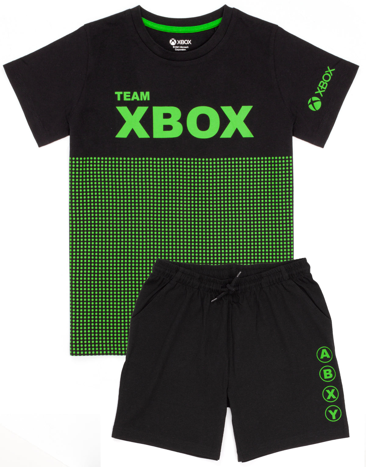 Xbox Short Sleeve Short Leg Pyjama Set | Boys Black | Official Merch