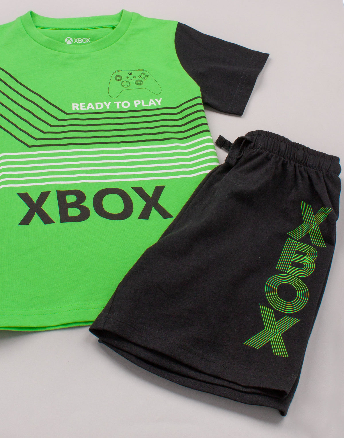 Xbox Short Sleeve Short Leg Pyjama Set | Boys Green | Official Merch