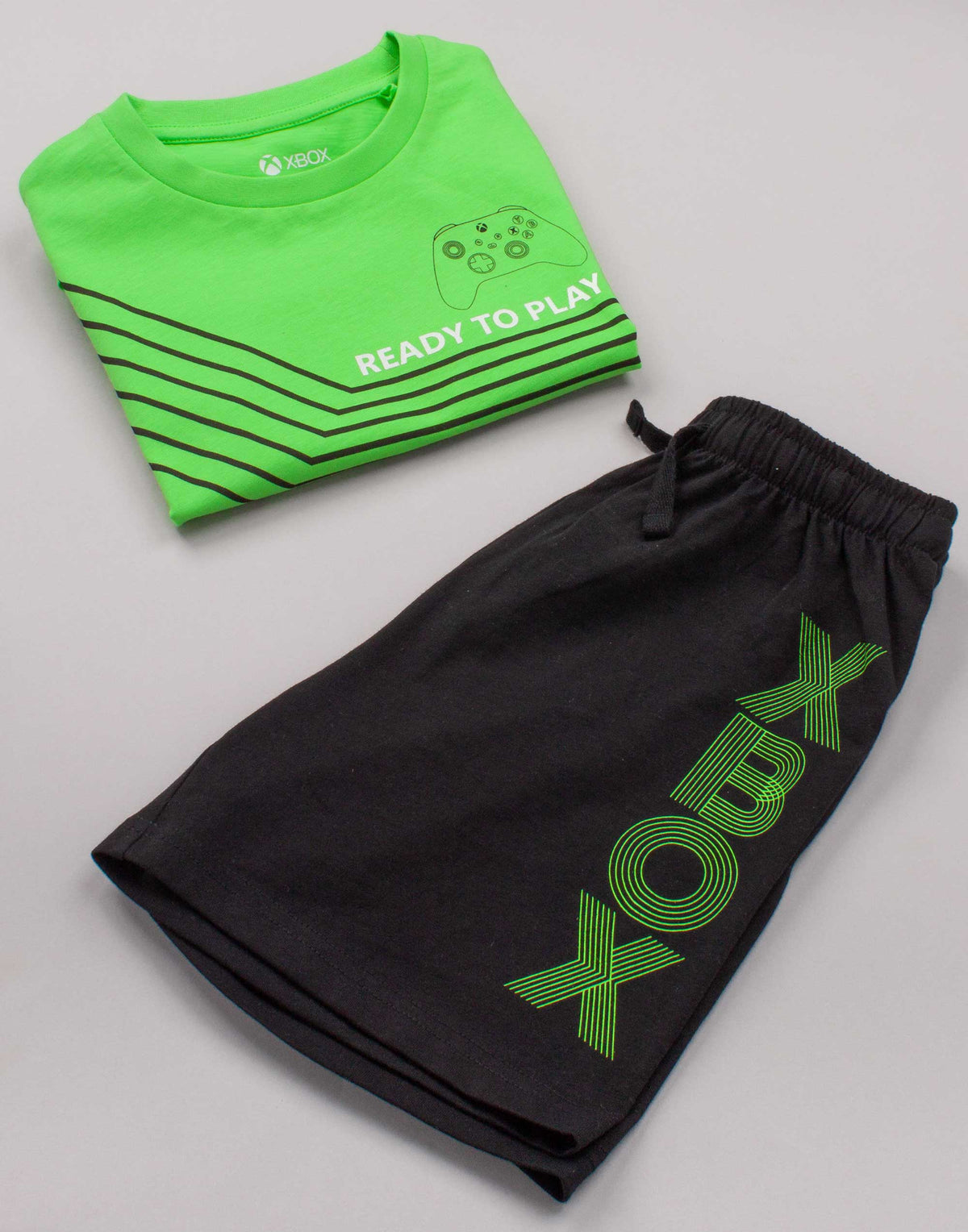 Xbox Short Sleeve Short Leg Pyjama Set | Boys Green | Official Merch