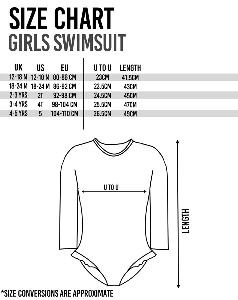 Baby Shark 1 Piece Surf Suit | Girls Pink | Official Merch