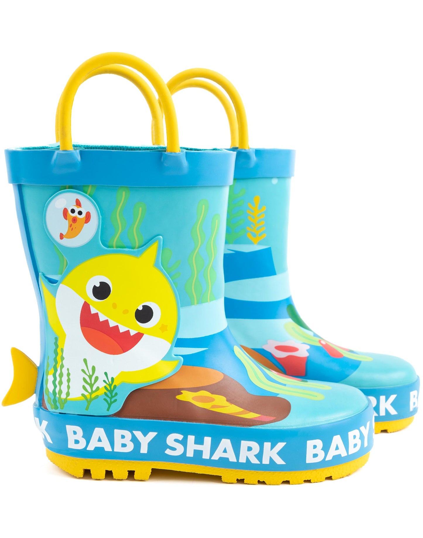 Baby Shark Wellington Boots with Handles | Boys Blue | Official Merch