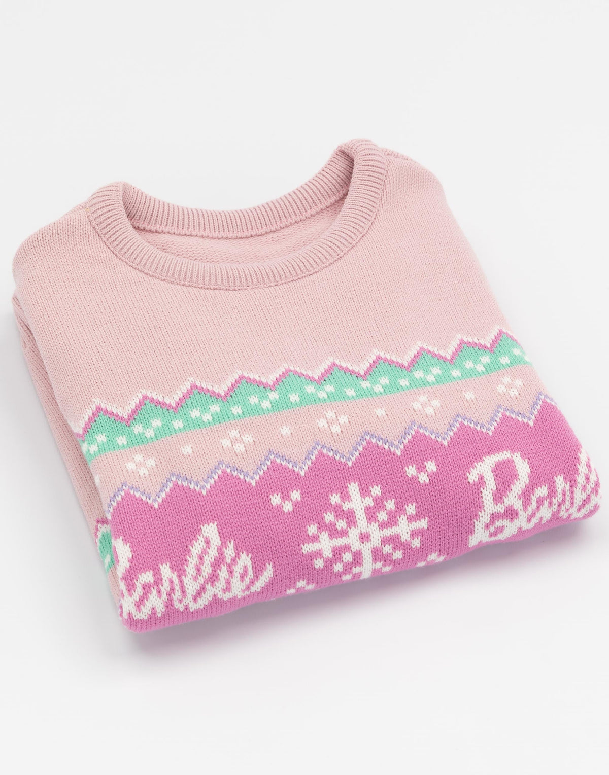 Barbie Christmas Jumper | Girls Pink | Official Merch