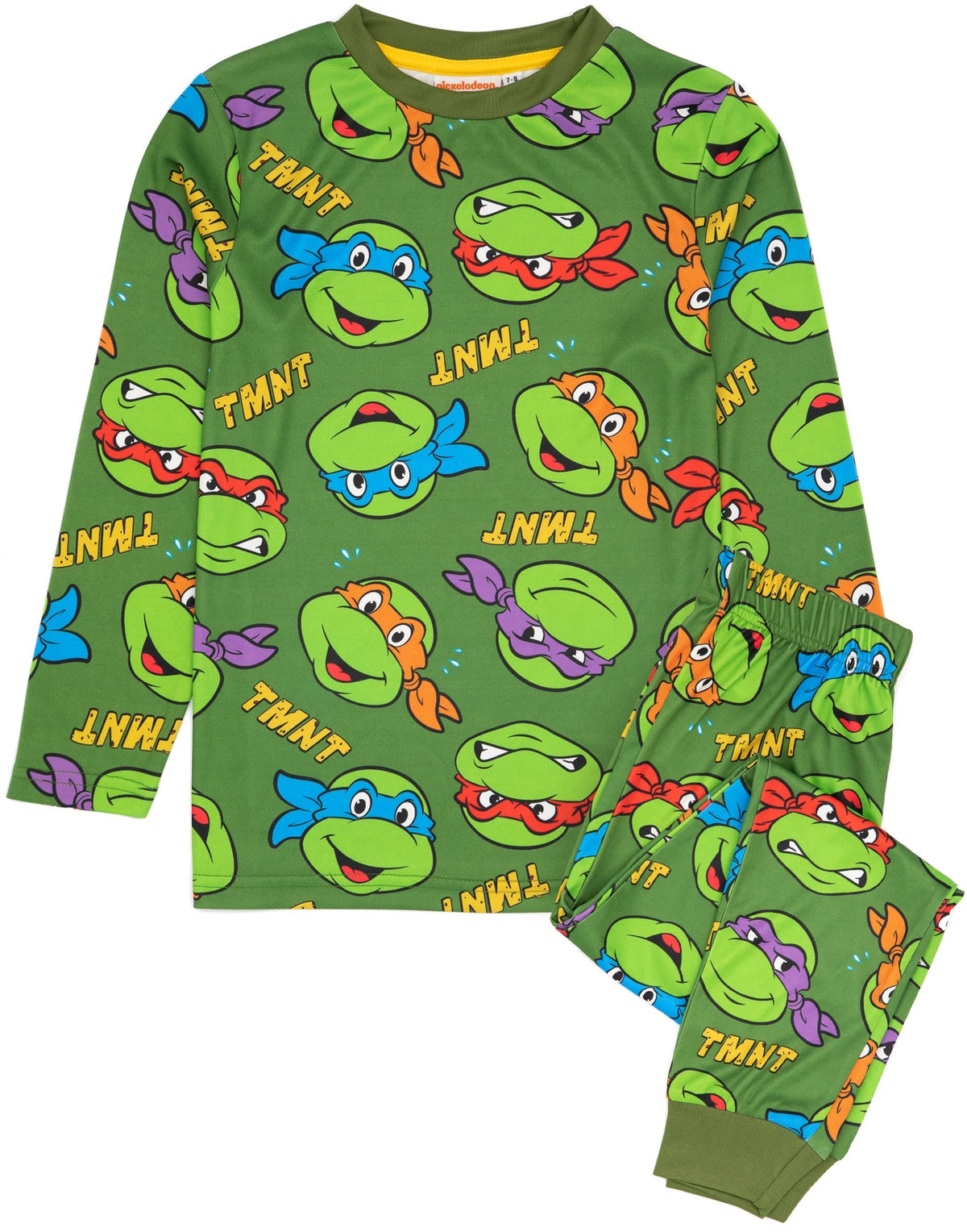 Teenage Mutant Ninja Turtles Short Sleeve Long Leg Pyjama Set | Boys Green | Off