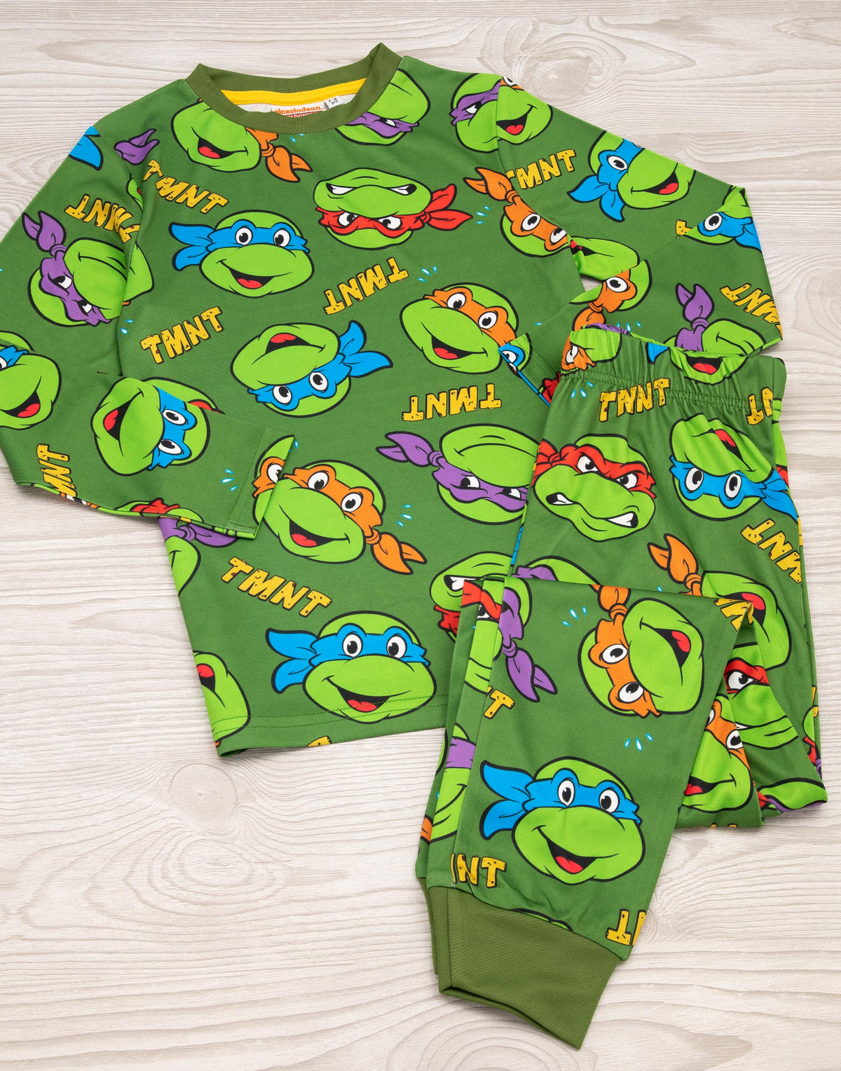 Teenage Mutant Ninja Turtles Short Sleeve Long Leg Pyjama Set | Boys Green | Off