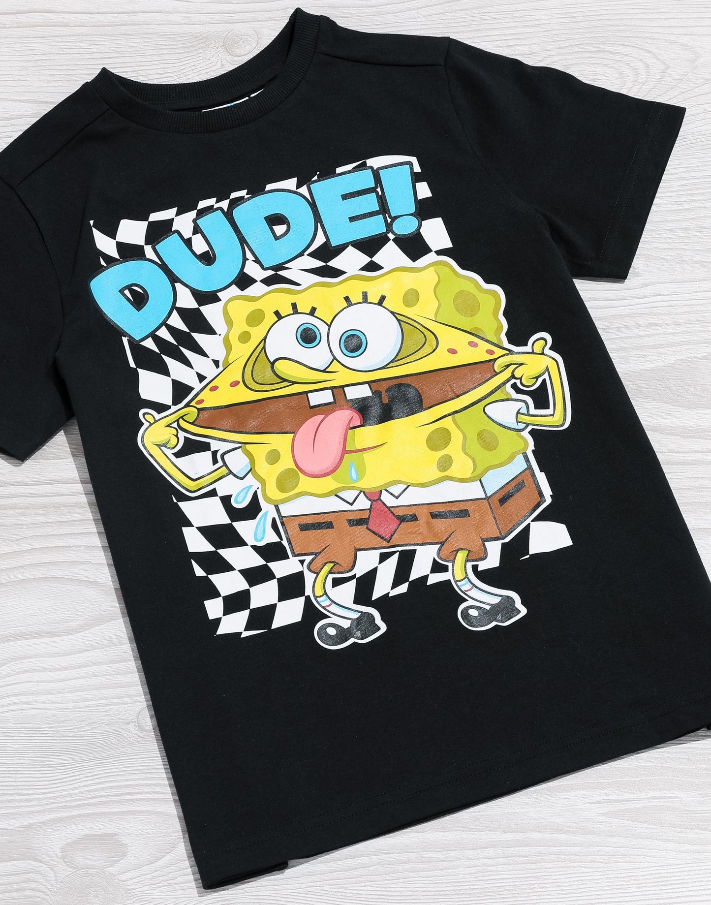 SpongeBob SquarePants Short Sleeved T-Shirt | Boys Black | Official Merch