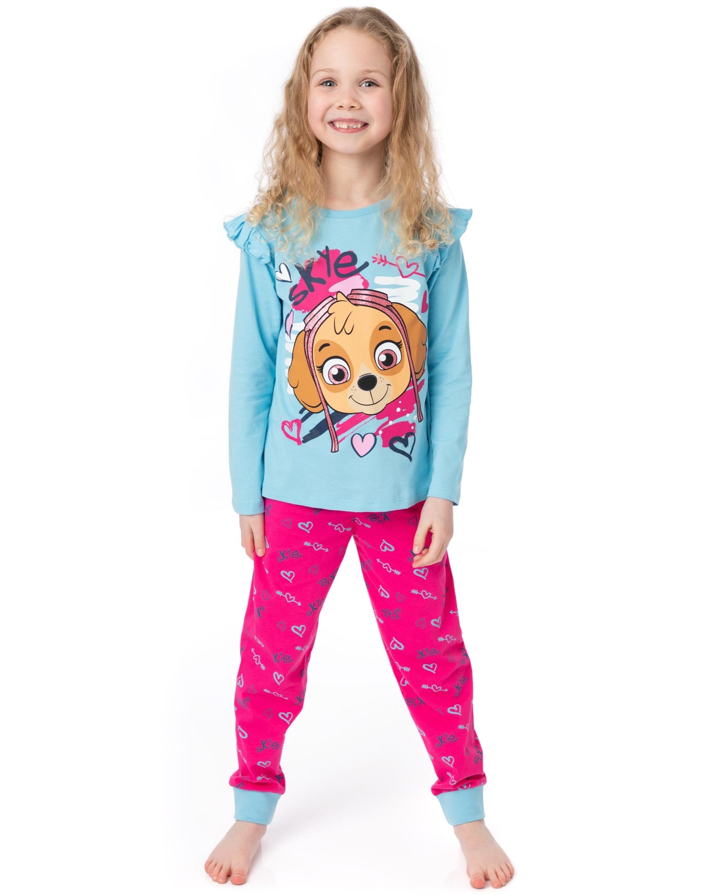 Paw Patrol Long Sleeve Long Leg Pyjama Set | Girls Blue | Official Merch