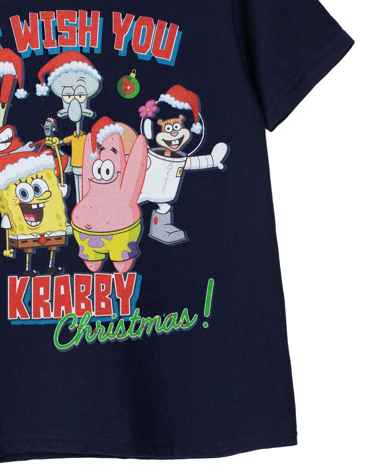 SpongeBob SquarePants Short Sleeved T-Shirt | Unisex Kids Navy | Official Merch