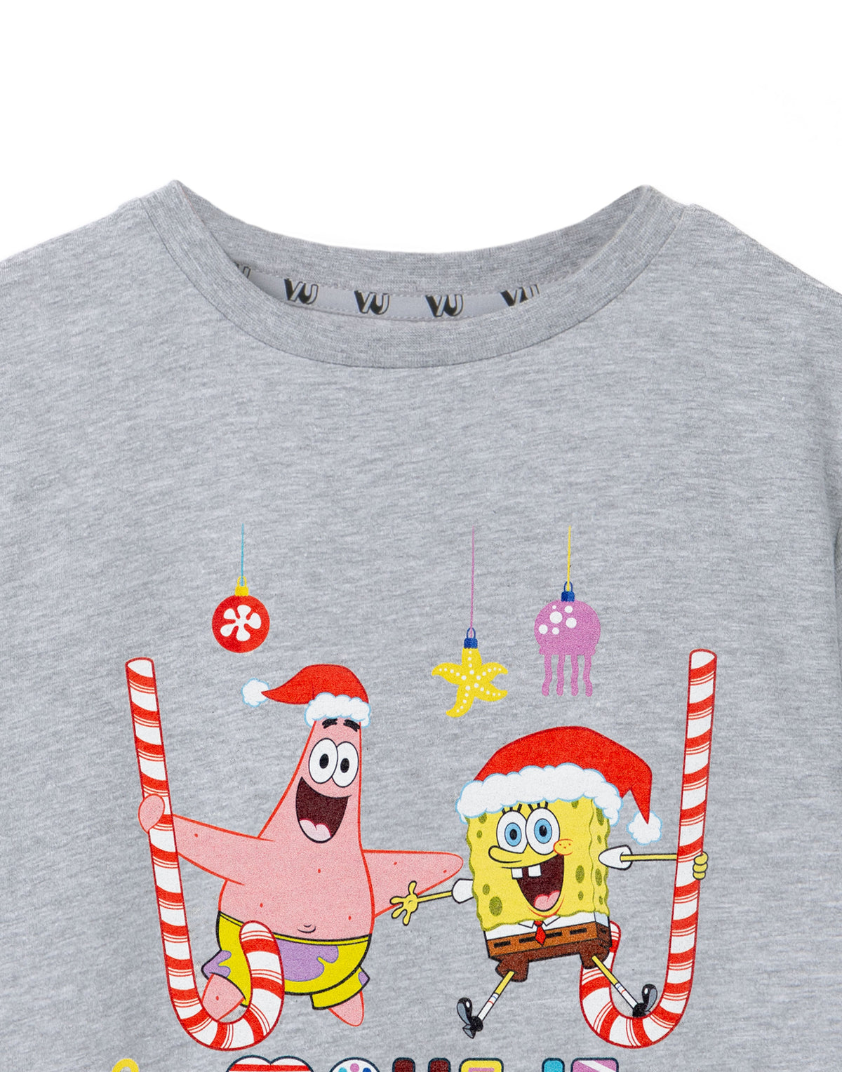 SpongeBob SquarePants Short Sleeved T-Shirt | Unisex Kids Grey Marl | Official M