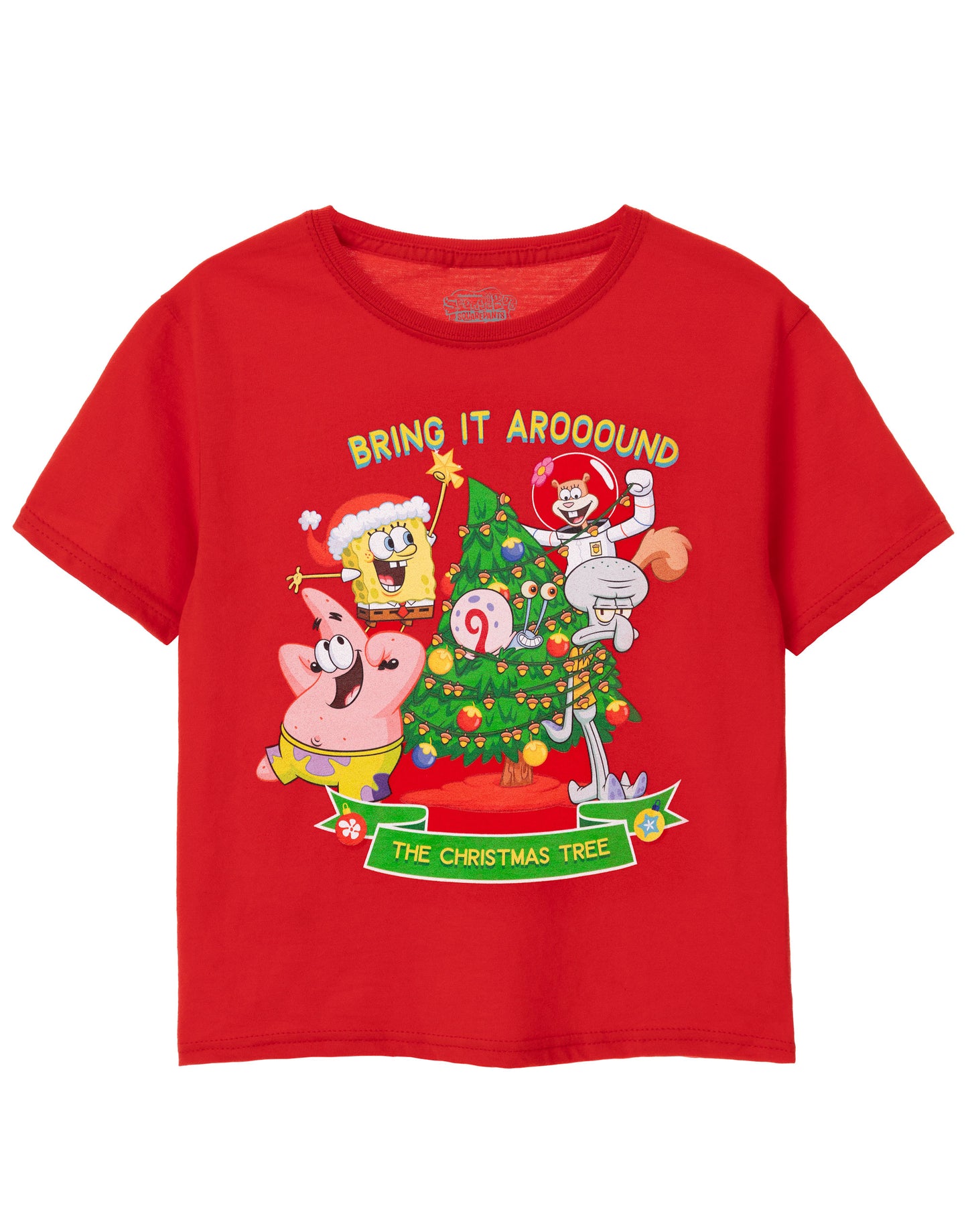 SpongeBob SquarePants Short Sleeved T-Shirt | Unisex Kids Red | Official Merch