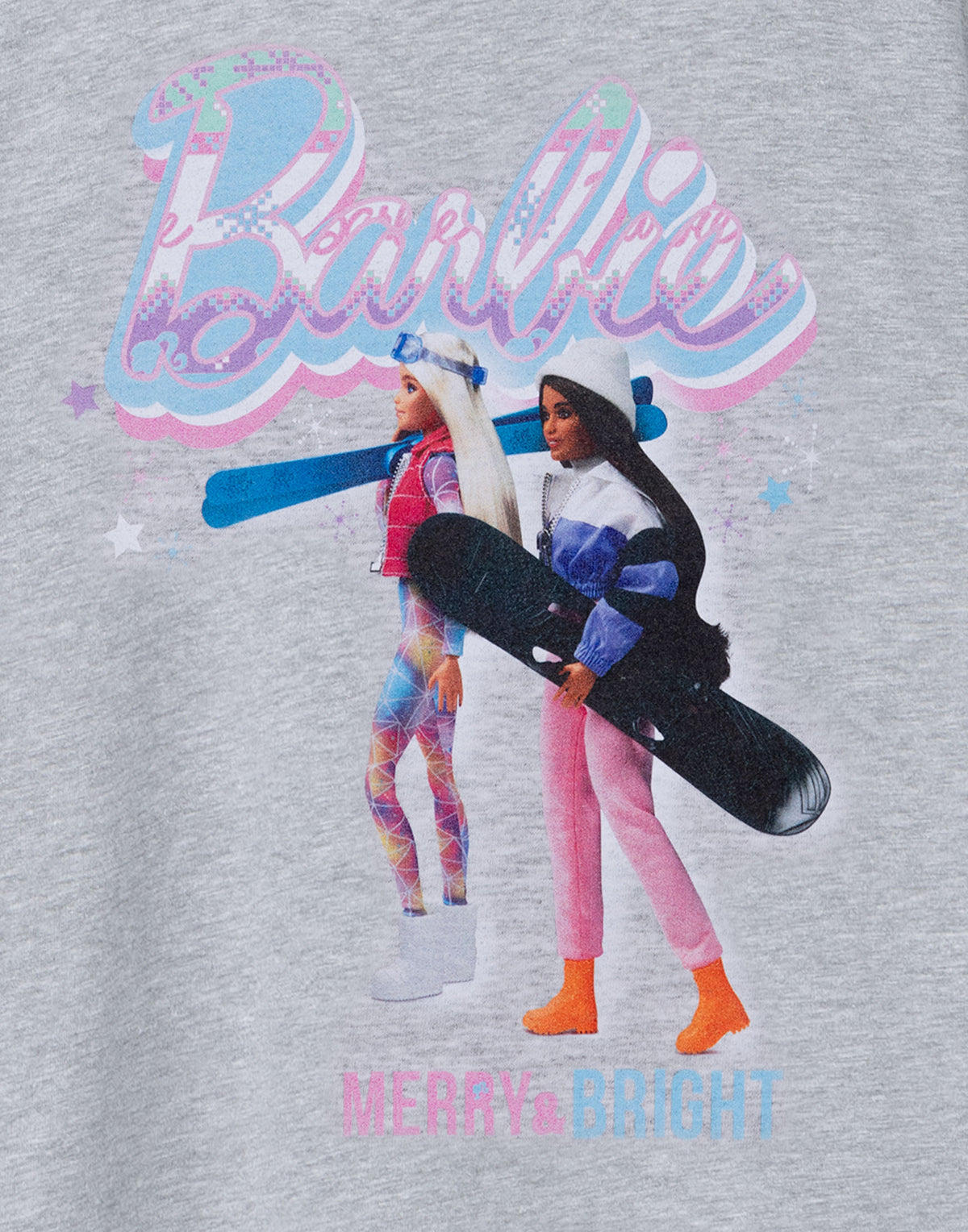 Barbie Short Sleeved T-Shirt | Girls Grey Marl | Official Merch