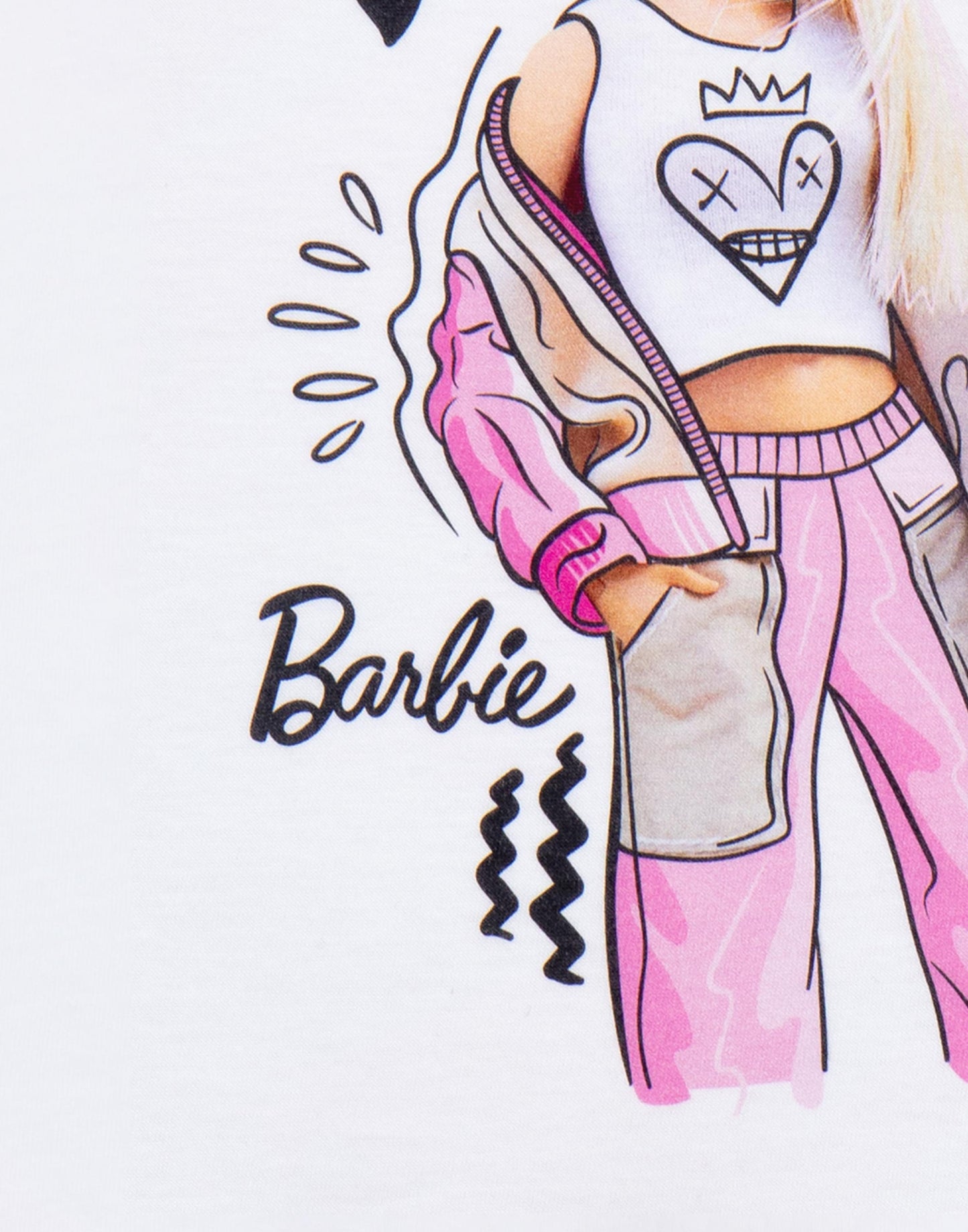 Barbie Short Sleeved T-Shirt | Girls White | Official Merch