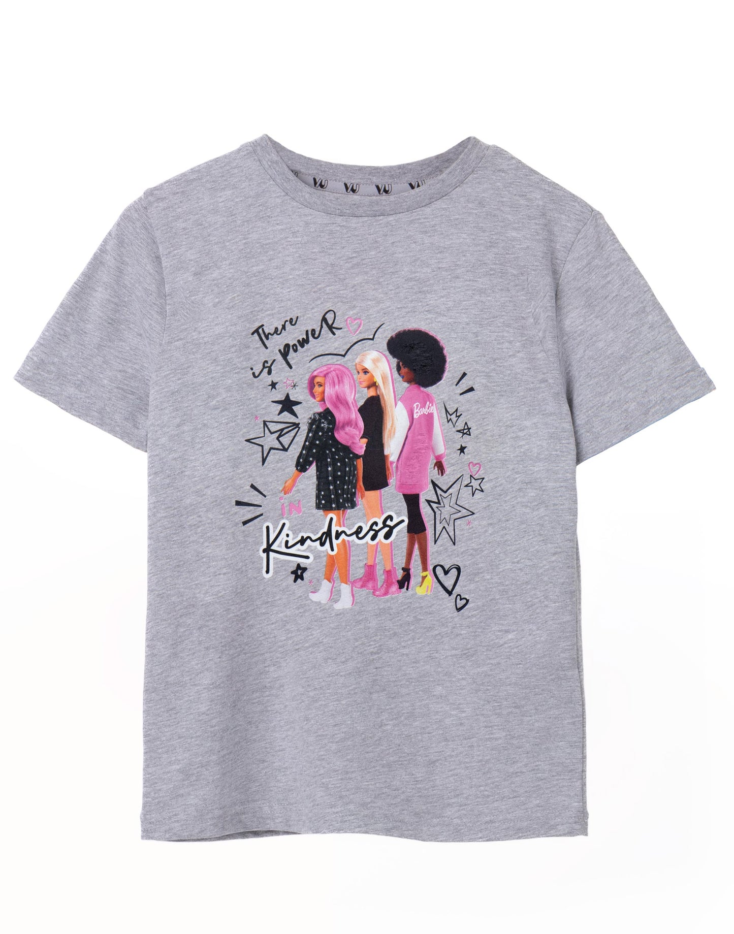 Barbie Short Sleeved T-Shirt | Girls Grey Marl | Official Merch