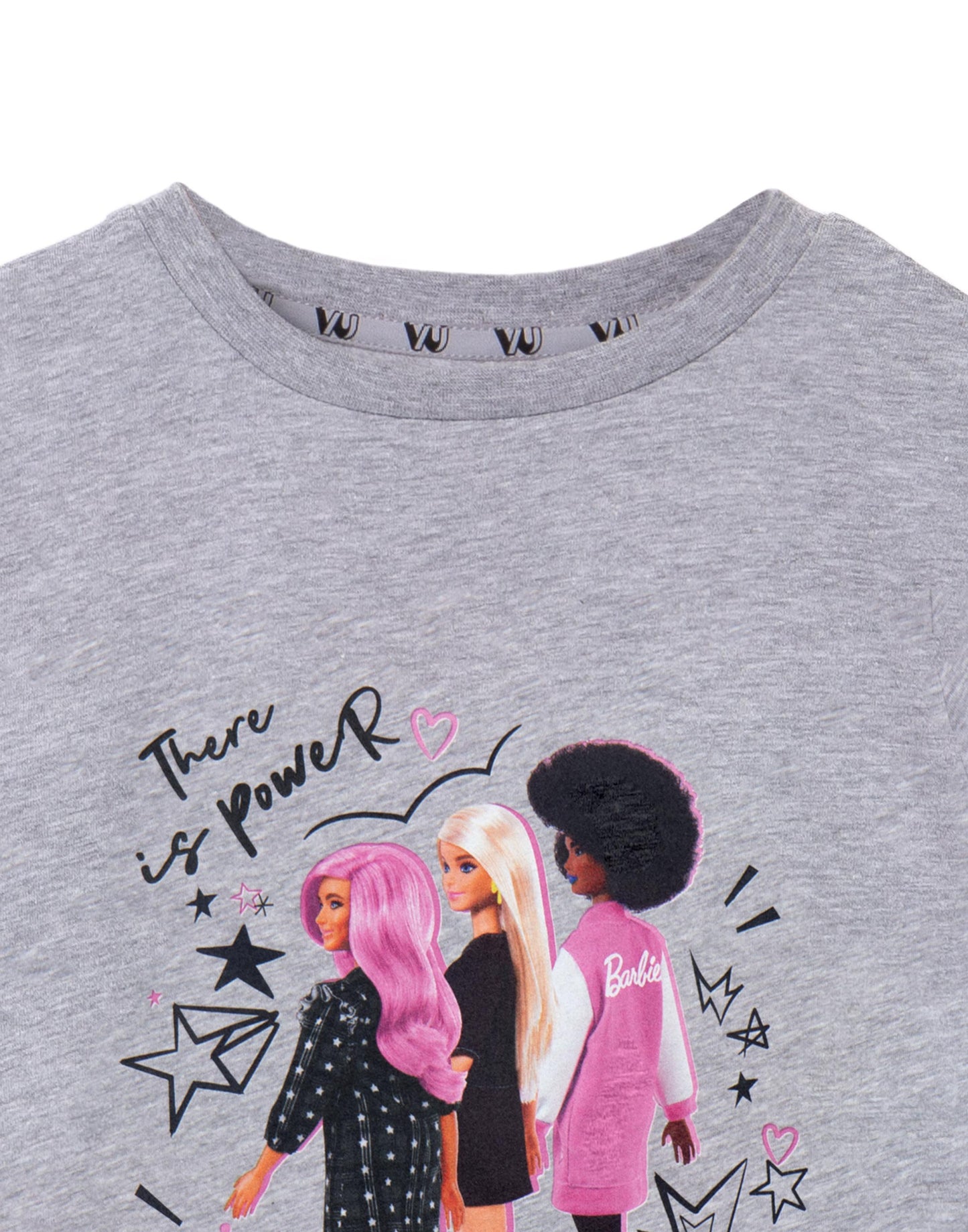 Barbie Short Sleeved T-Shirt | Girls Grey Marl | Official Merch