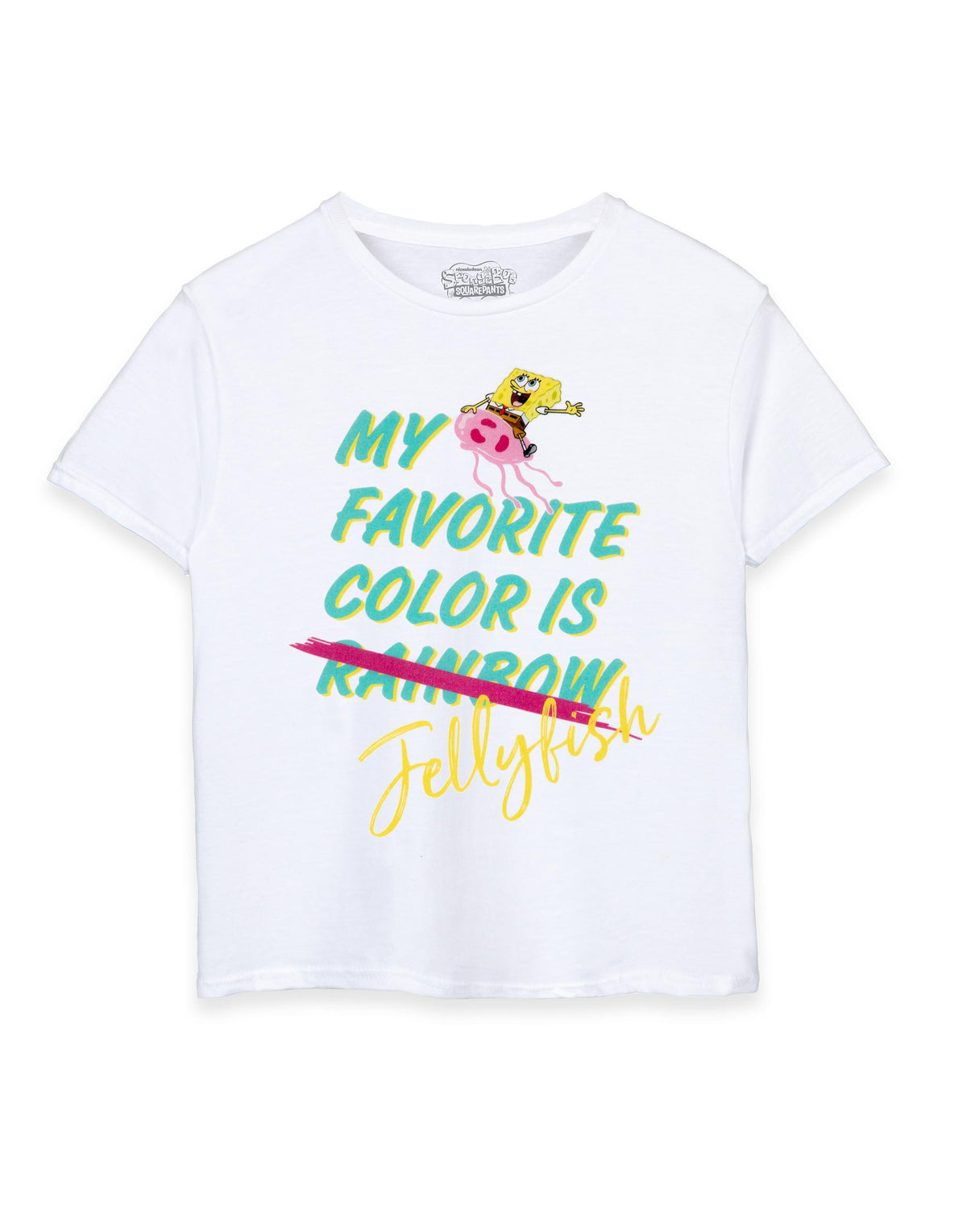 SpongeBob SquarePants Short Sleeved T-Shirt | Girls White | Official Merch