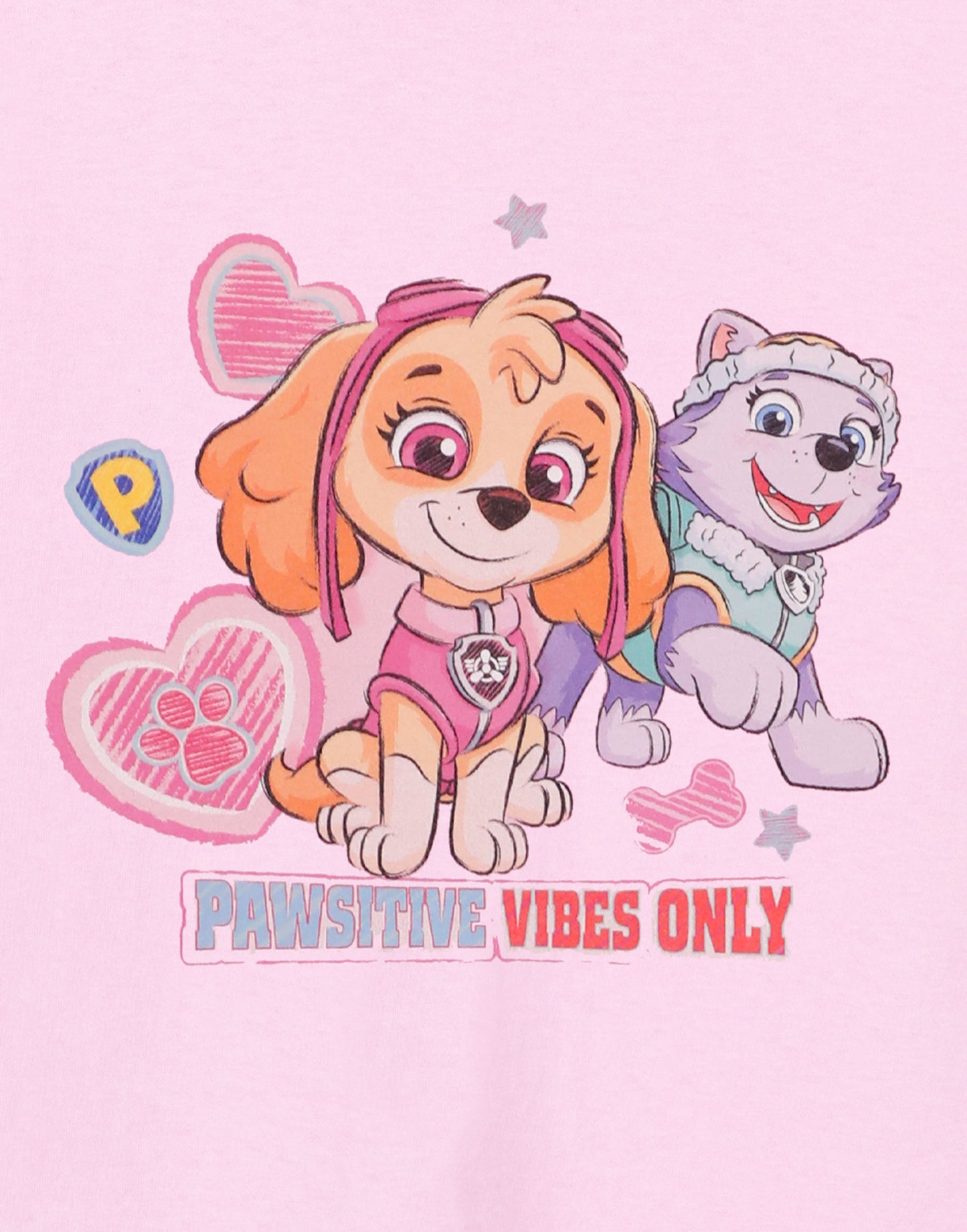 Paw Patrol Short Sleeved T-Shirt | Girls Pink | Official Merch