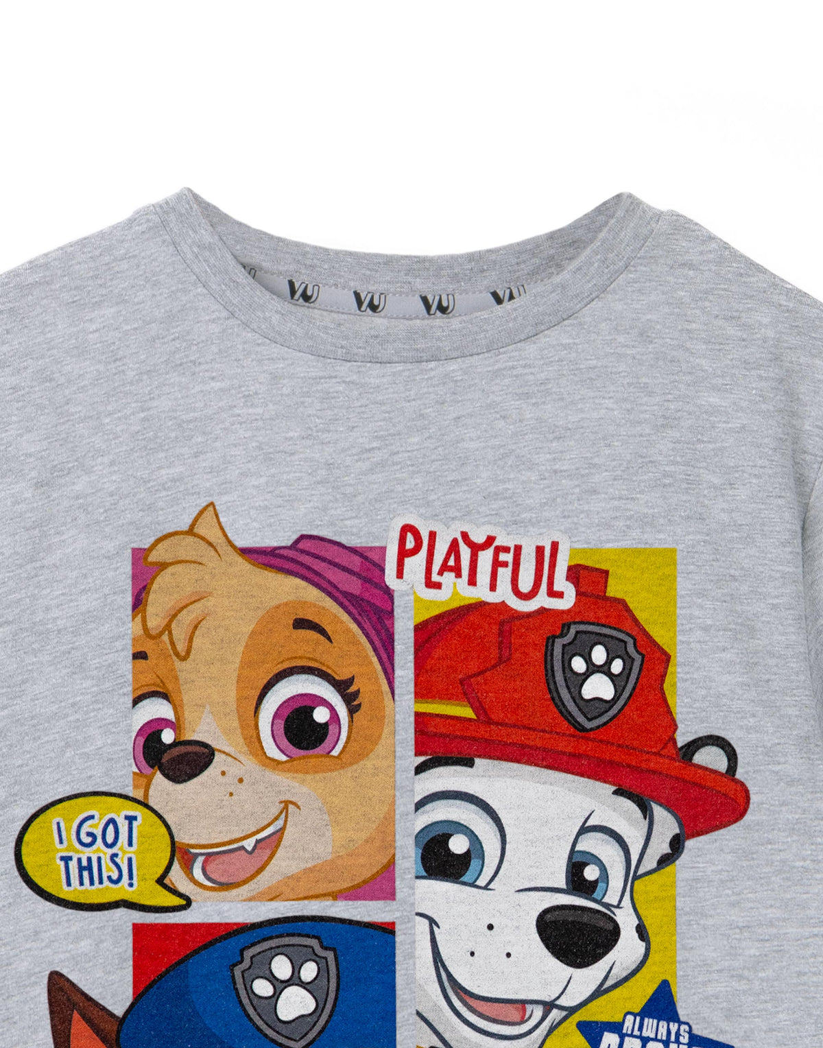 Paw Patrol Short Sleeved T-Shirt | Boys Grey Marl | Official Merch