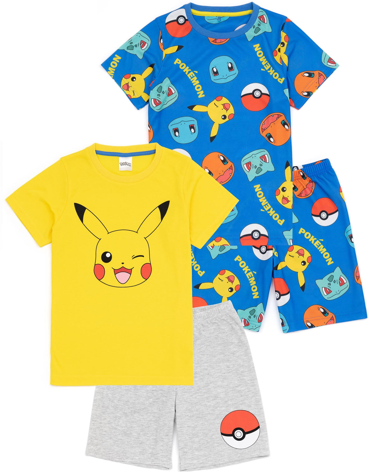 Pokemon Short Sleeve Short Leg Pyjama Set | Unisex Kids Multicoloured | Official