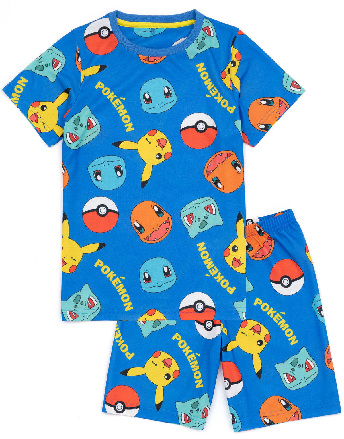 Pokemon Short Sleeve Short Leg Pyjama Set | Unisex Kids Multicoloured | Official