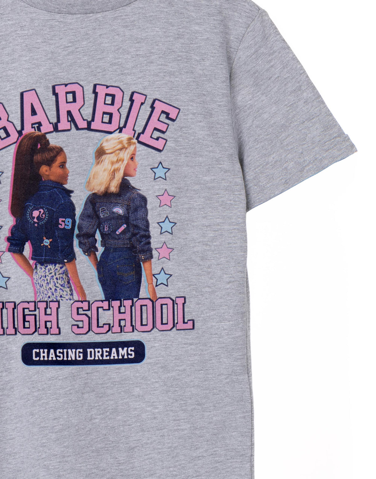 Barbie Short Sleeved T-Shirt | Girls Grey Marl | Official Merch