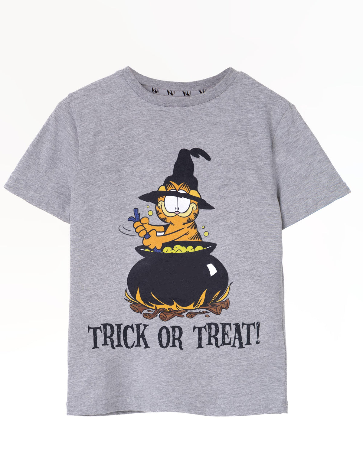Garfield Short Sleeved T-Shirt | Unisex Kids Grey Marl | Official Merch