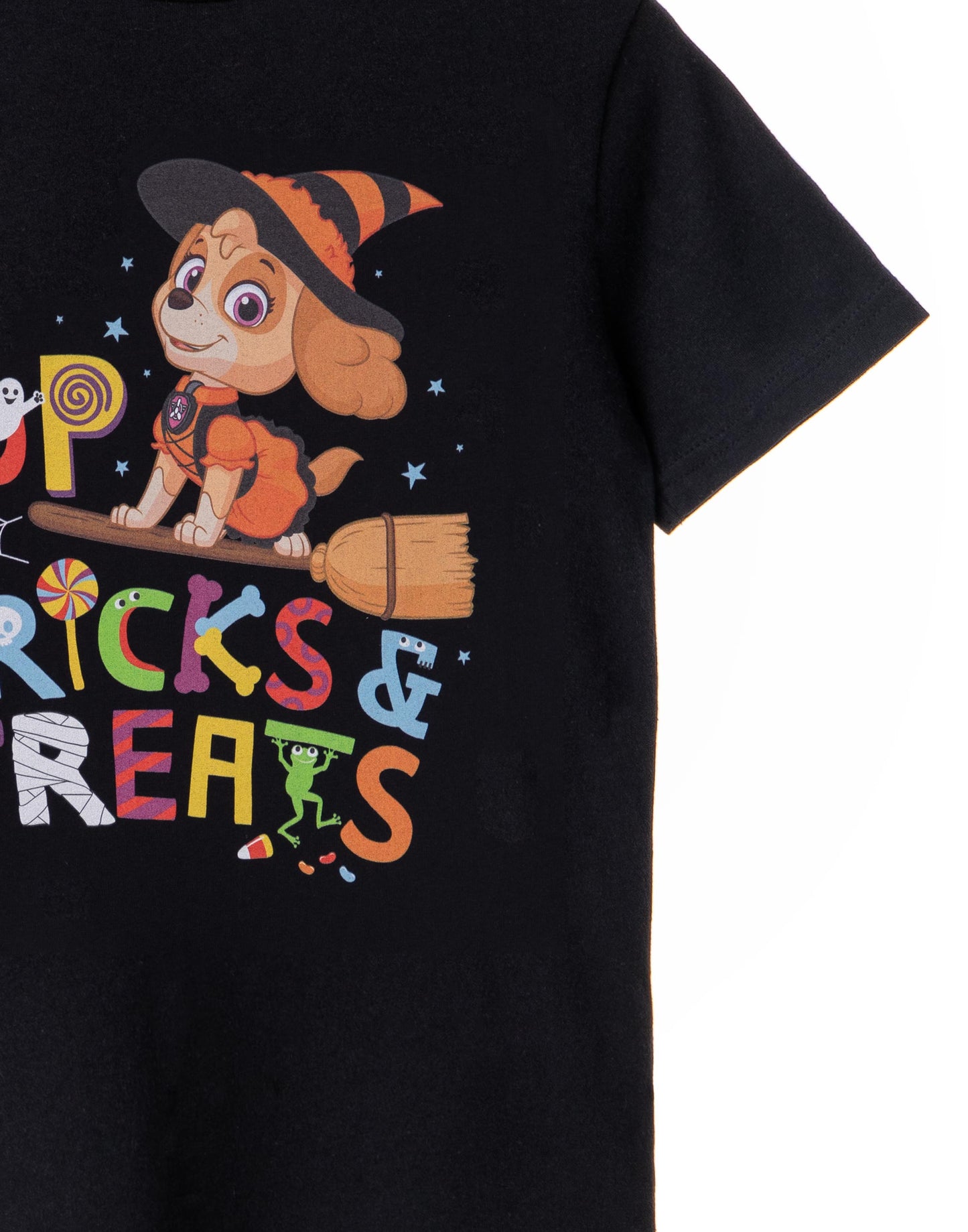 Paw Patrol Short Sleeved T-Shirt | Girls Black | Official Merch