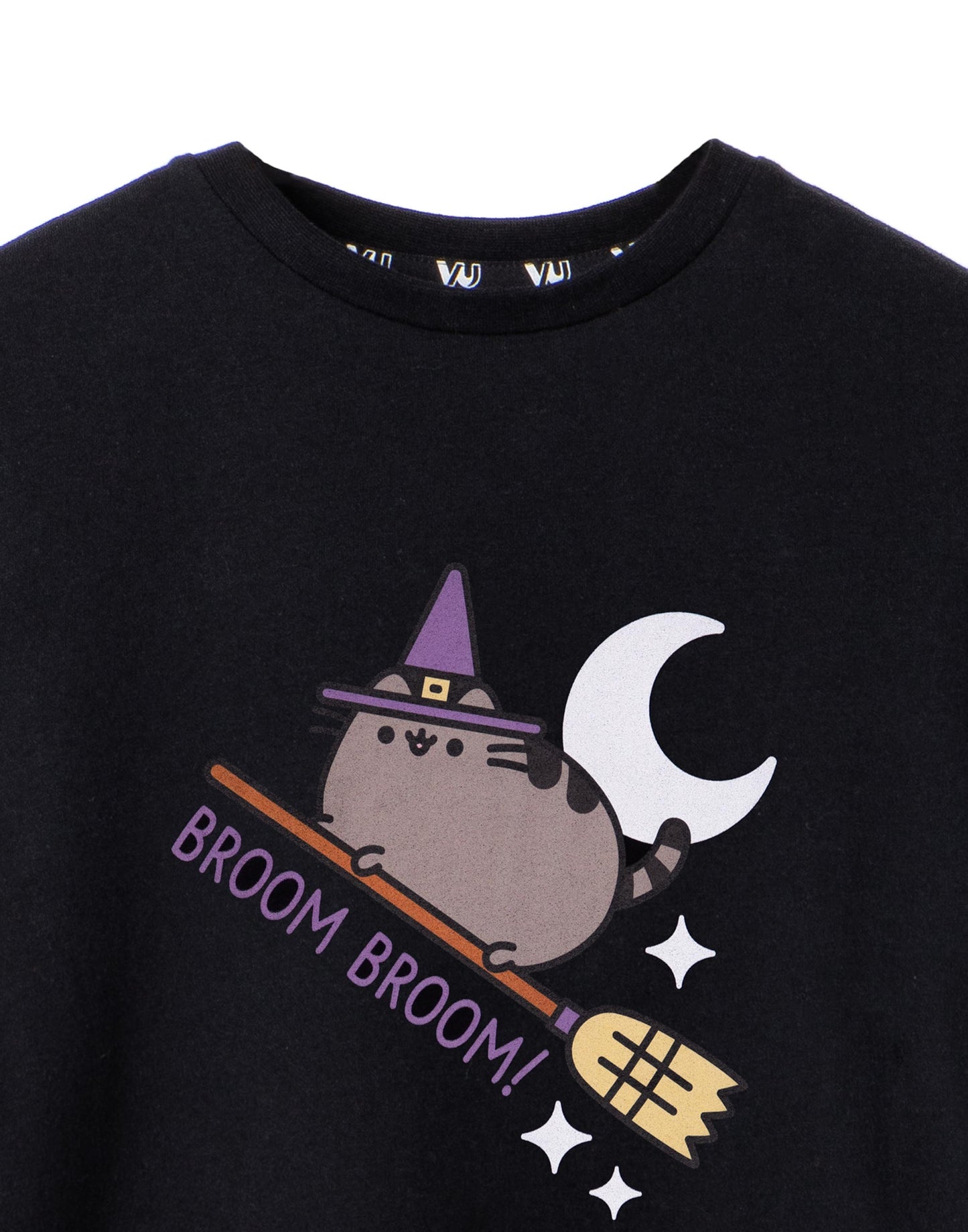 Pusheen Short Sleeved T-Shirt | Girls Black | Official Merch