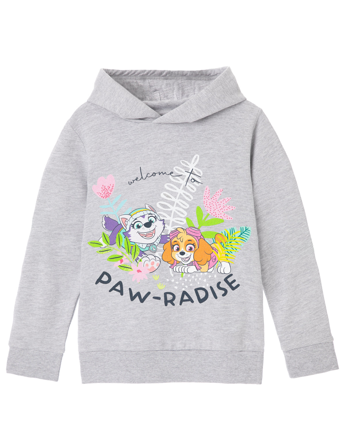 Paw Patrol Hoodie | Girls Grey Marl | Official Merch