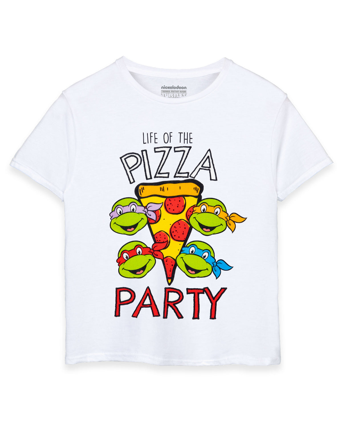 Teenage Mutant Ninja Turtles Short Sleeved T-Shirt | Boys White | Official Merch