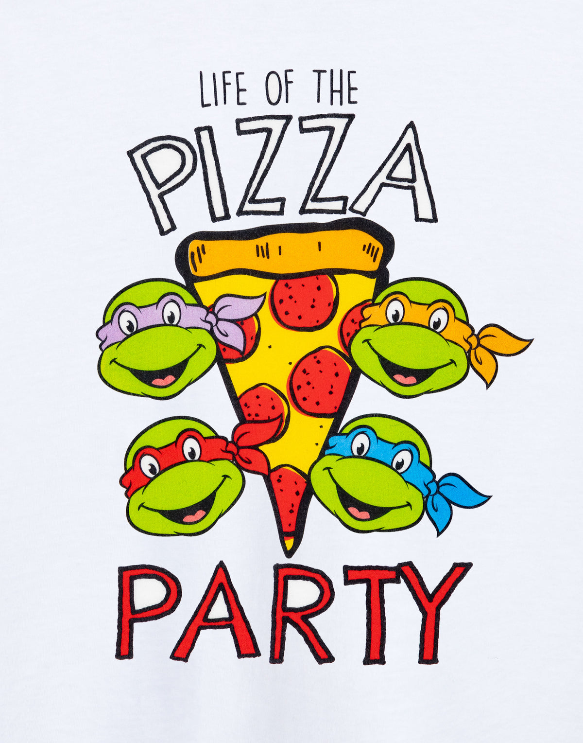 Teenage Mutant Ninja Turtles Short Sleeved T-Shirt | Boys White | Official Merch