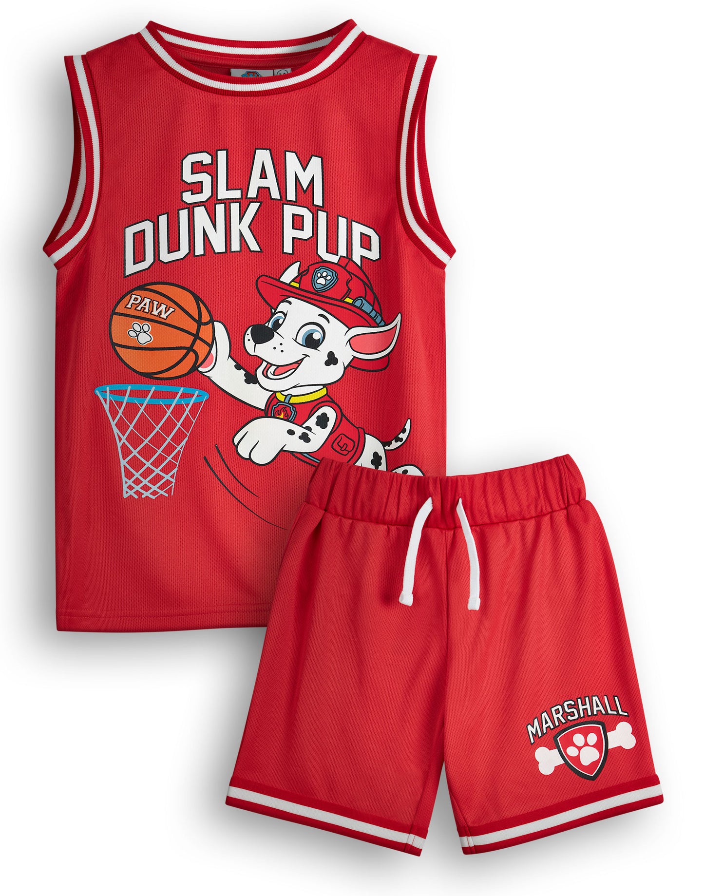 Paw Patrol 2 Piece Basketball Set | Boys Red | Official Merch
