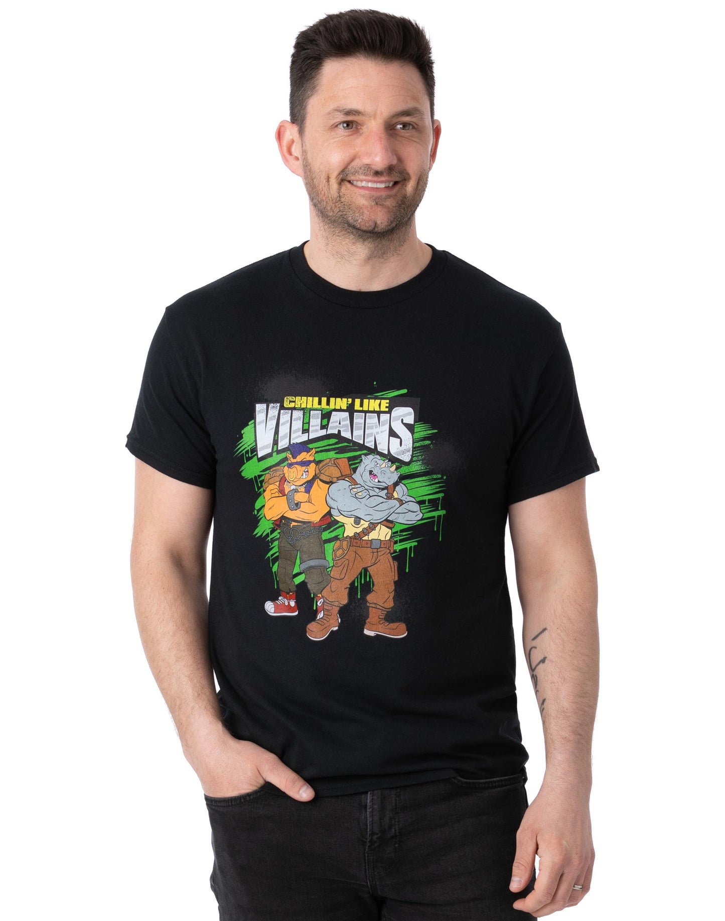 Teenage Mutant Ninja Turtles Short Sleeved T-Shirt | Mens Black | Official Merch