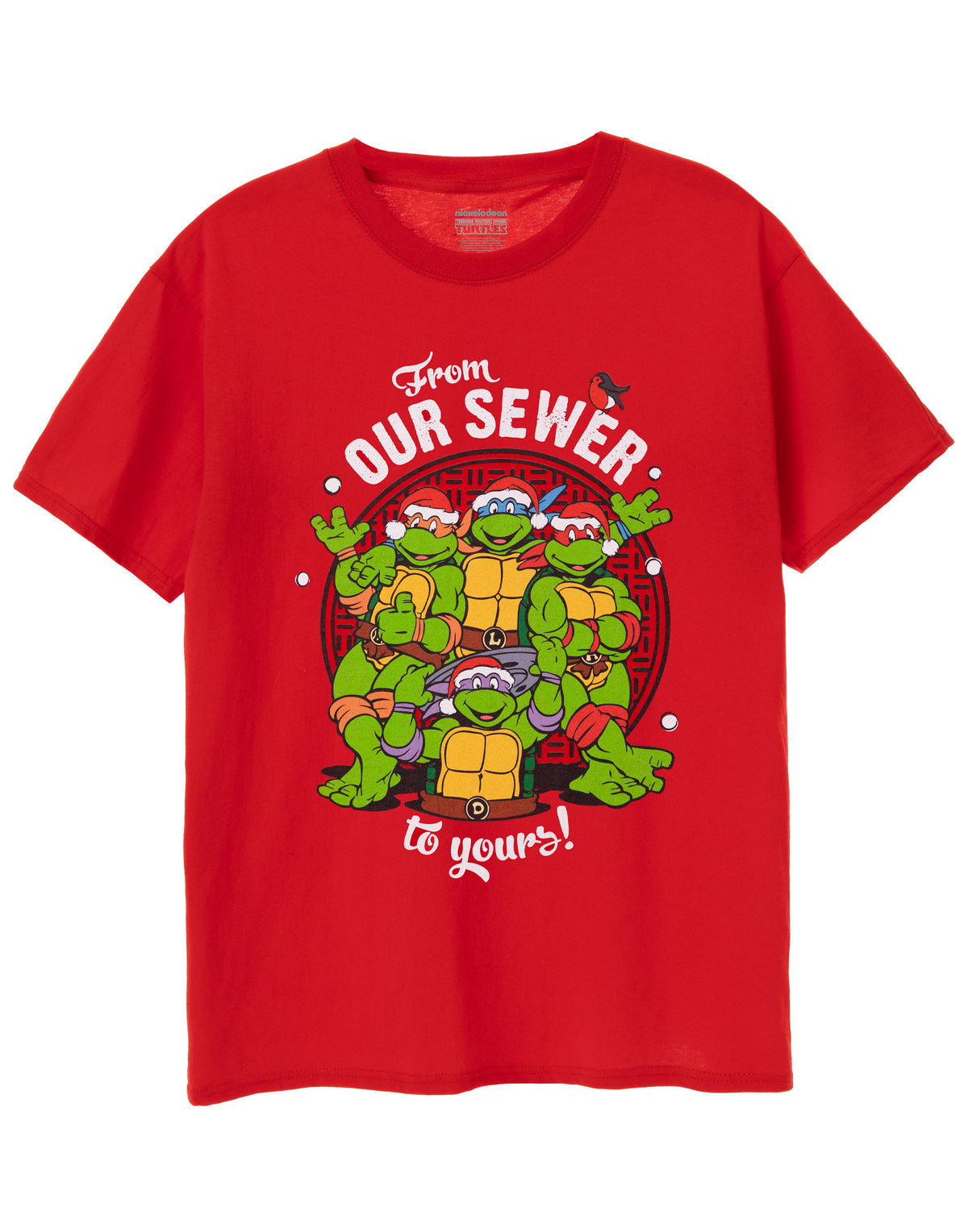 Teenage Mutant Ninja Turtles Short Sleeved T-Shirt | Mens Red | Official Merch