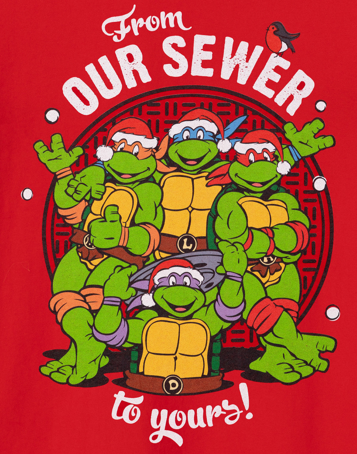 Teenage Mutant Ninja Turtles Short Sleeved T-Shirt | Mens Red | Official Merch