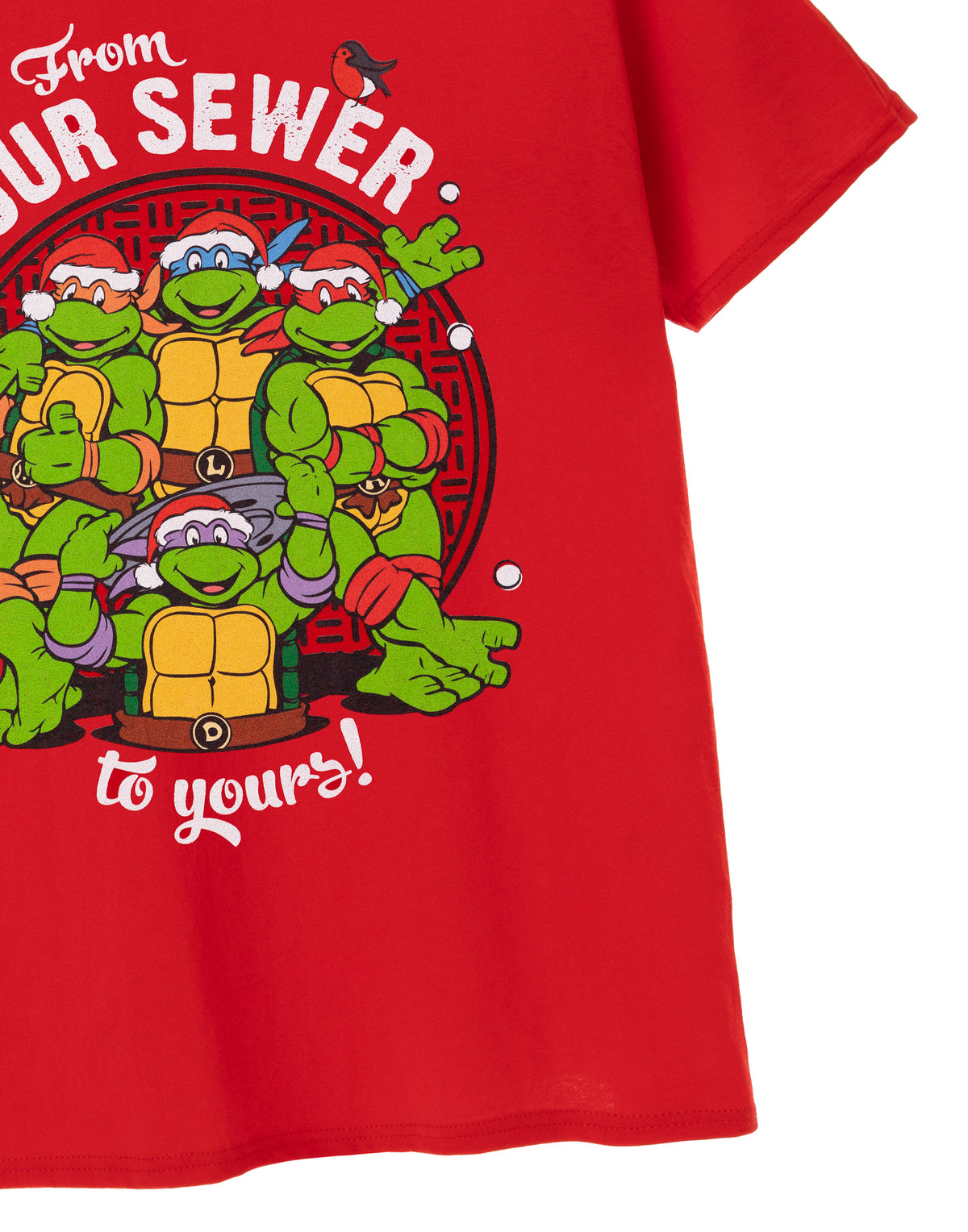 Teenage Mutant Ninja Turtles Short Sleeved T-Shirt | Mens Red | Official Merch