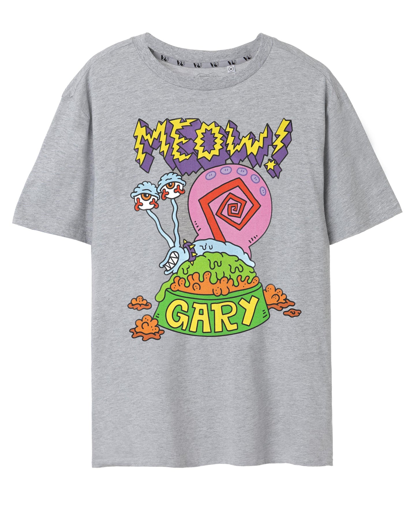 SpongeBob SquarePants Short Sleeved T-Shirt | Mens Grey Marl | Official Merch