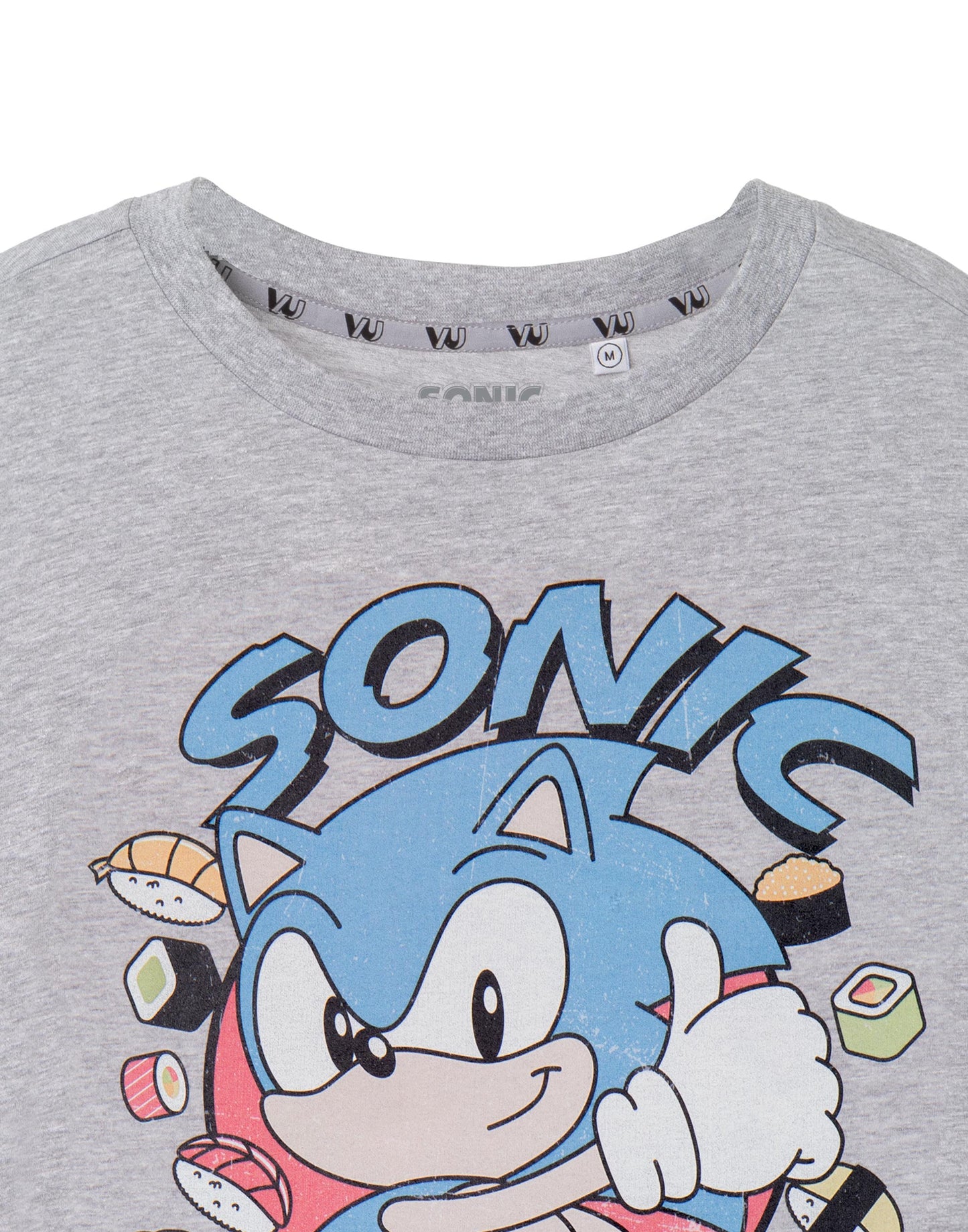 Sonic the Hedgehog Short Sleeved T-Shirt | Mens Grey Marl | Official Merch