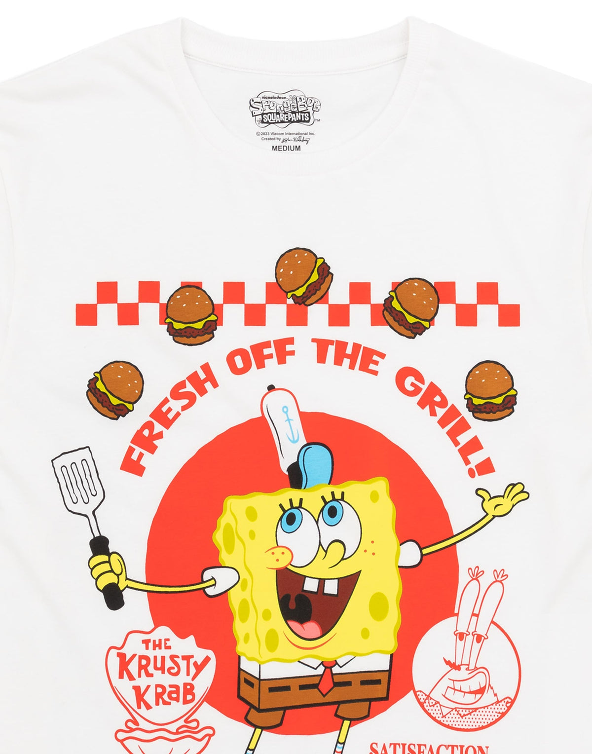 SpongeBob SquarePants Short Sleeve Short Leg Pyjama Set | Mens White | Official