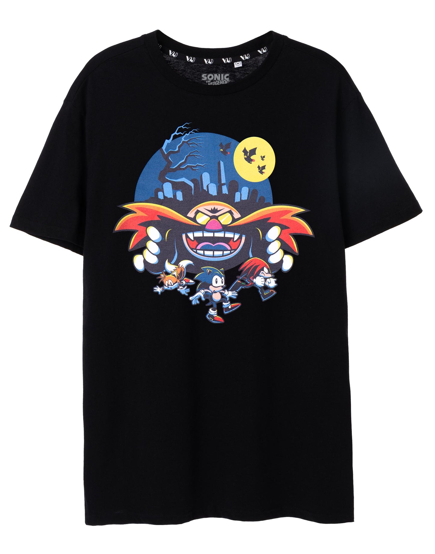Sonic the Hedgehog Short Sleeved T-Shirt | Mens Black | Official Merch
