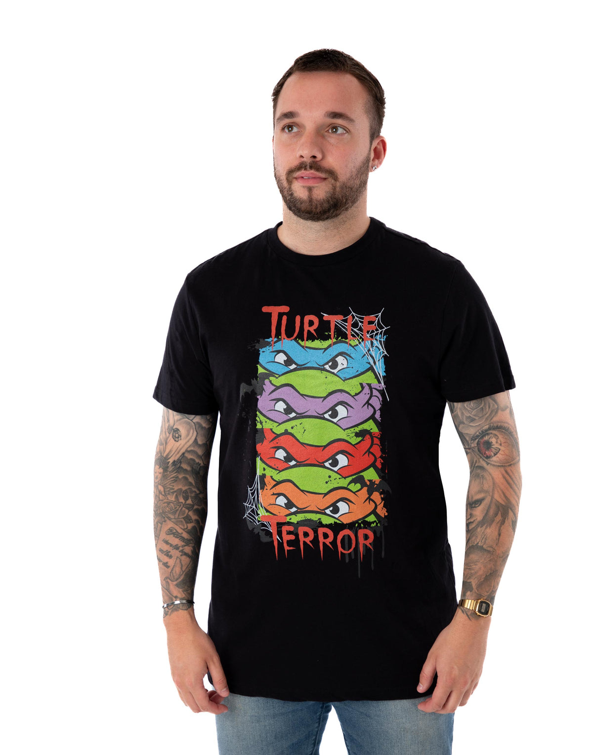 Teenage Mutant Ninja Turtles Short Sleeved T-Shirt | Mens Black | Official Merch