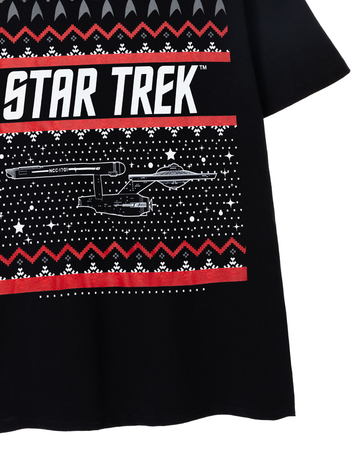 Star Trek Short Sleeved T-Shirt | Mens Black | Official Merch