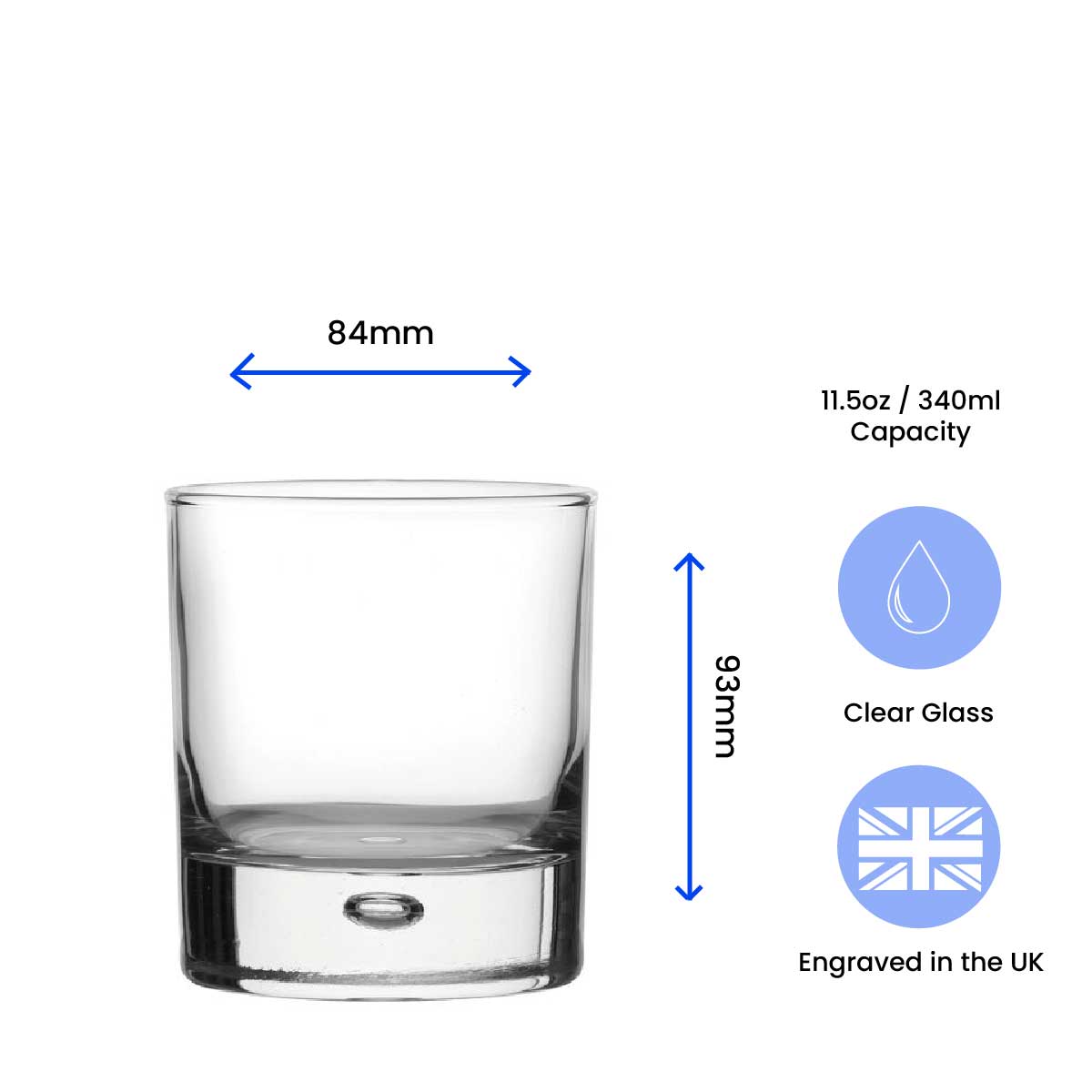 Engraved Whisky Tumbler with Happy Valentines Design Image 3