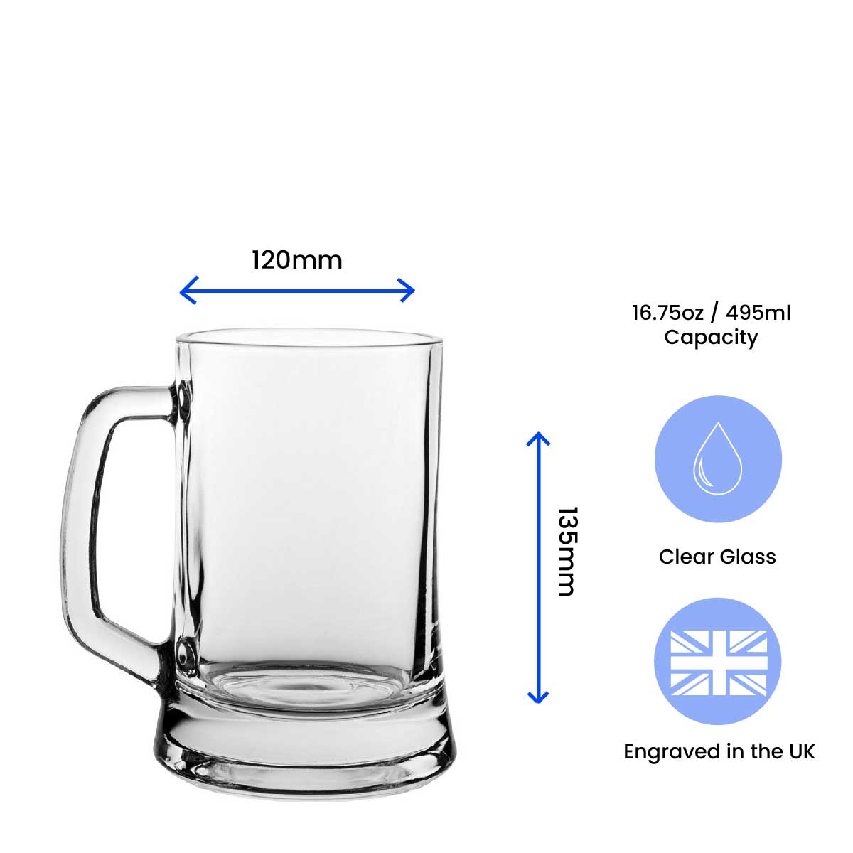 Engraved Tankard Beer Mug with World's Best Husband Design Image 3