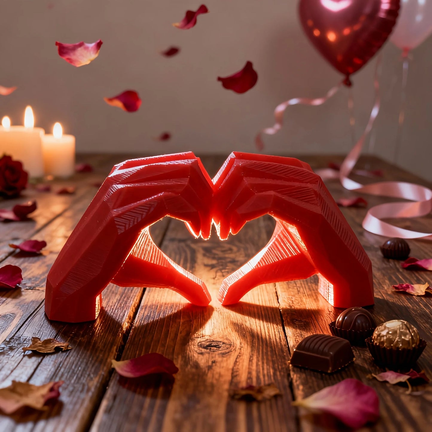 Valentine's Day gift，Hand-shaped heart sculpture ornament, the hands form a heart full of ingenuity. It serves as a romantic