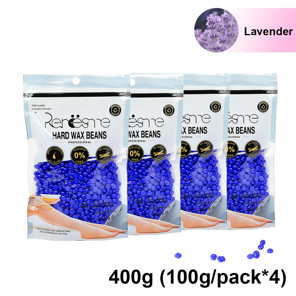 100g/200g/400g Hard Wax Beans for Hair Removal - No Strip Depilatory Wax Beads for Wax Warmer Machine European Brazilian Pearl