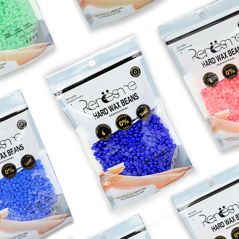 100g/200g/400g Hard Wax Beans for Hair Removal - No Strip Depilatory Wax Beads for Wax Warmer Machine European Brazilian Pearl