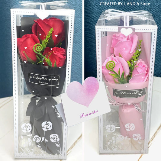Valentine'S Day Artificial Flower Rose Bouquet Gift Box Flower Creative Valentine'S Day Gift Home Decoration