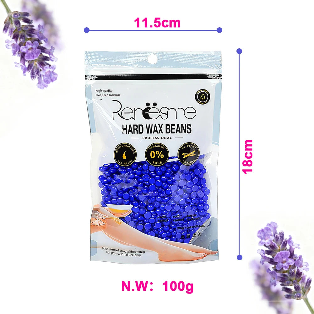 100g/200g/400g Hard Wax Beans for Hair Removal - No Strip Depilatory Wax Beads for Wax Warmer Machine European Brazilian Pearl